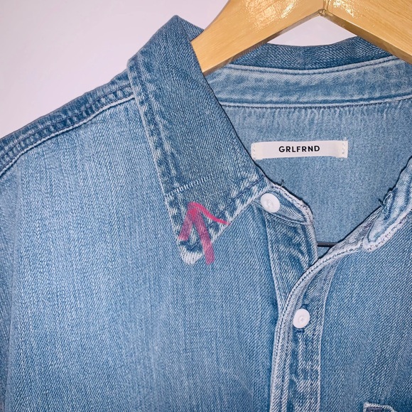 GRLFRND Christy Cropped Shirt in Harvest Moon - Picture 8 of 8